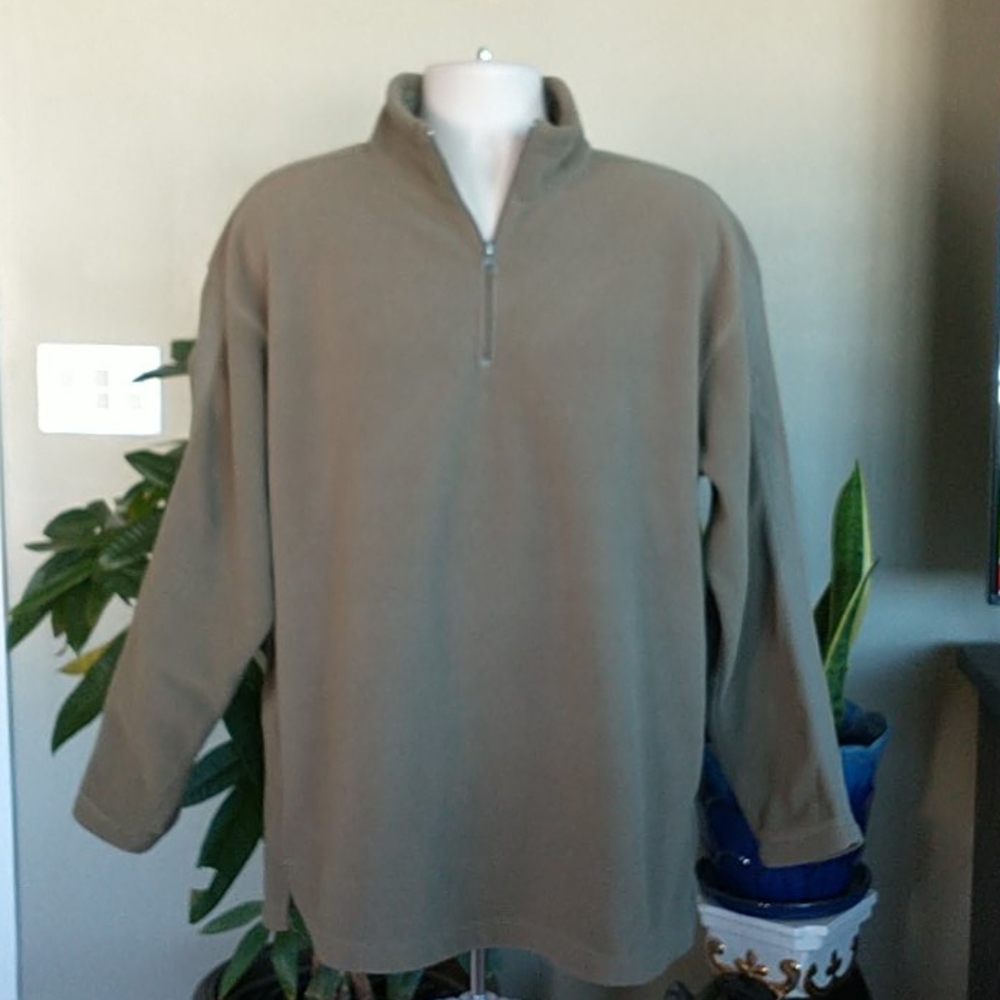 Oxide Olive Green 1/4 Zip Fleece Pullover Size XL